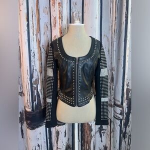 AKIRA Black Studded Leather Jacket